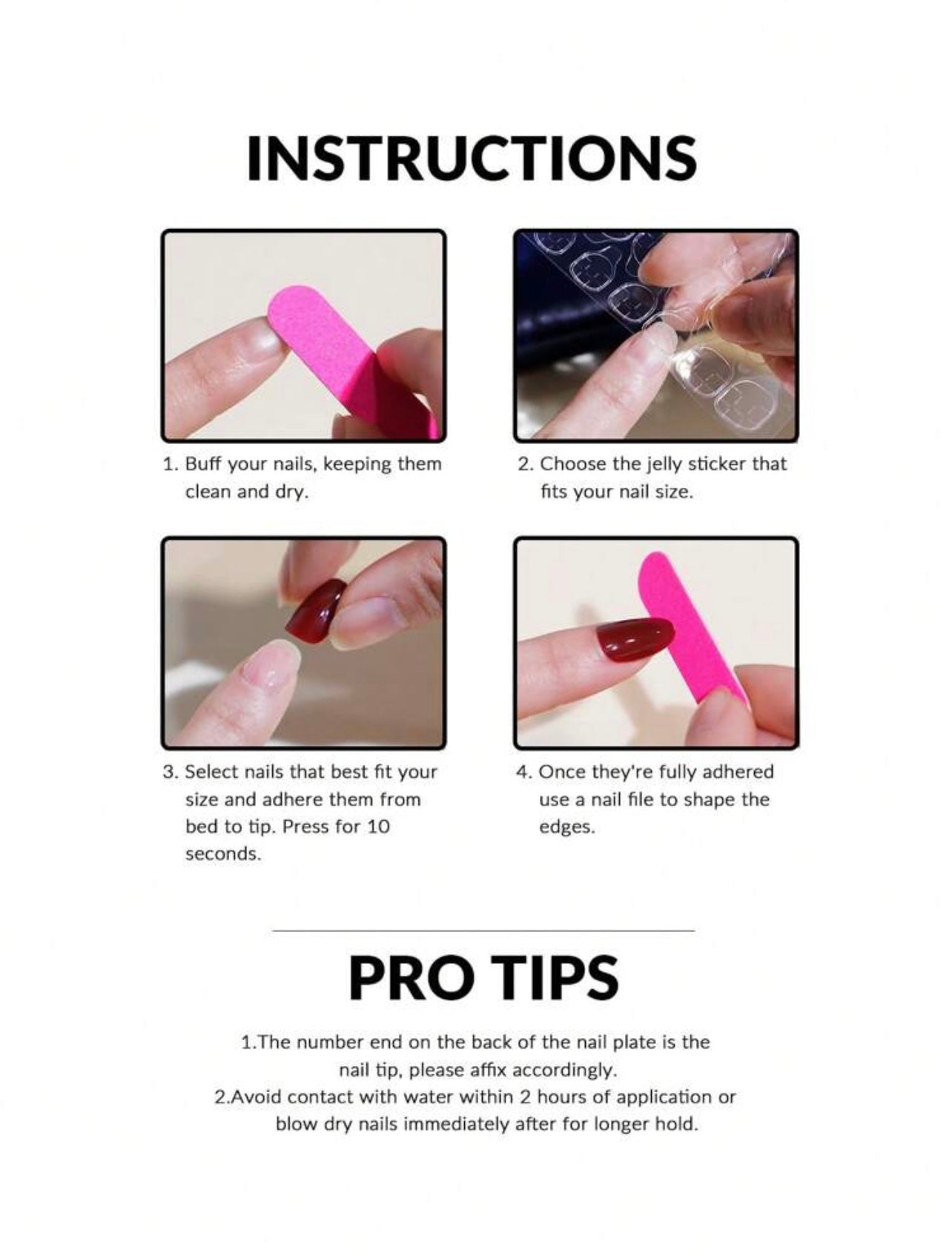 Pinkish White Oval Press On Nails